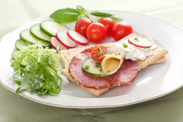 Dietetic sandwich crispbread — Stock Photo, Image