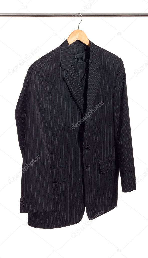 Men's suit on the rack