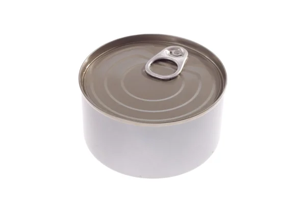 Серый консервный бак — стоковое фото