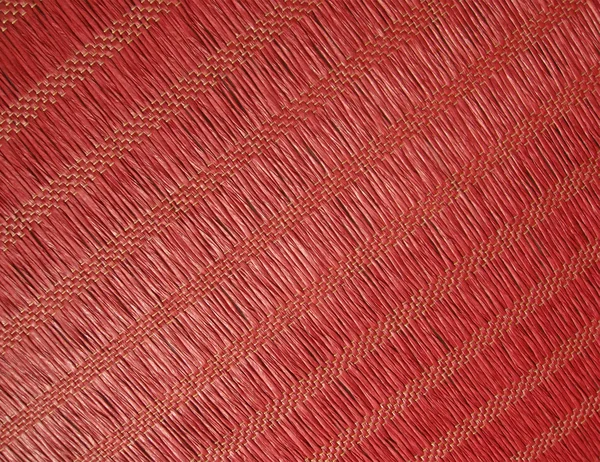 Red straw jalousie, texture background closeup — Stock Photo, Image