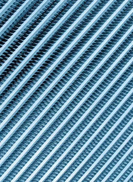 Superfície industrial da grade metálica moderna azul — Fotografia de Stock