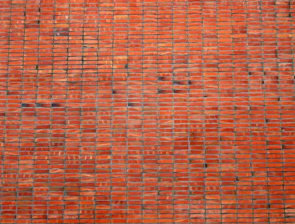 Grote rode bakstenen muur, achtergrondstructuur, materiaal — Stockfoto