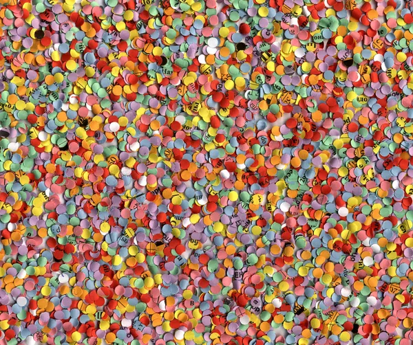 Confettis de mariage couleur, diversité de fond . — Photo