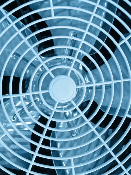 Grade azul do ventilador, detalhes da indústria — Fotografia de Stock