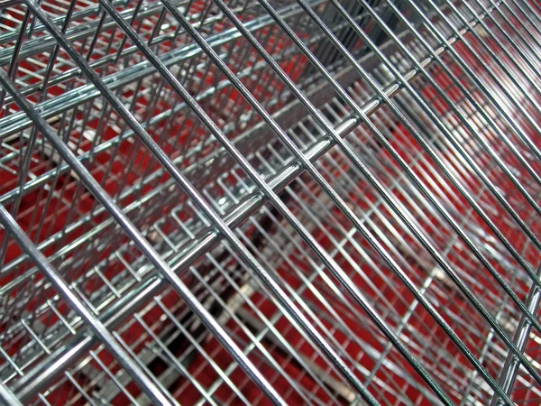 Silver industry grid, industrial metal details — Stock Photo, Image