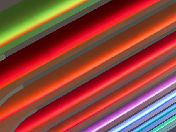 抽象的な虹の多様性、産業の詳細 — ストック写真
