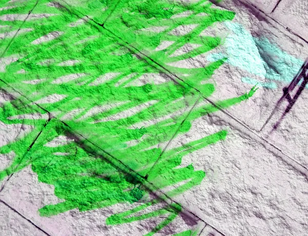 落書き、緑色の絵画の壁のテクスチャを抽象化します。 — ストック写真