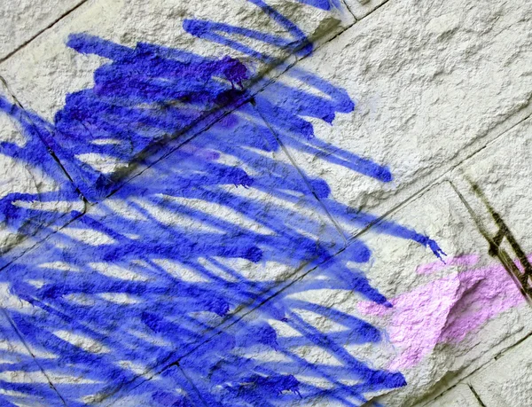 Abstract muur graffiti, blauw schilderij textuur — Stockfoto