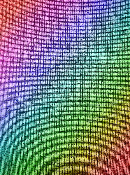 Abstract chaotic rainbow grid background texture. — Stock Photo, Image