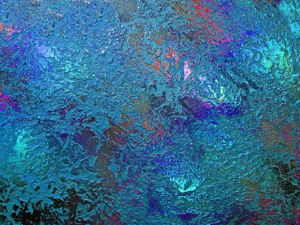 Абстрактне розмаїття веселки, синій скляний фон . — стокове фото
