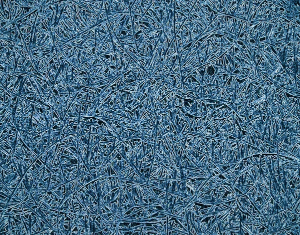 Abstract chaotische lijn heap achtergrond, textuur close-up blauw. — Stockfoto