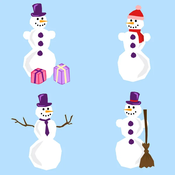 Simple snowman — Stock Vector