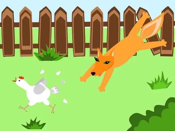 Foxie κυνήγι — Διανυσματικό Αρχείο