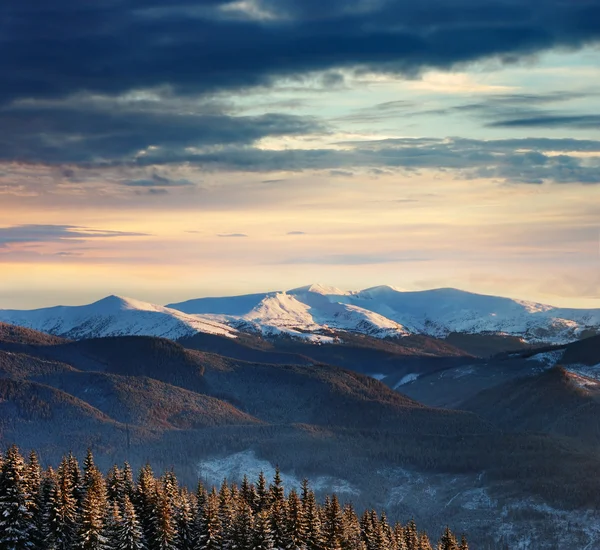 산악 지대의 겨울 풍경 — 스톡 사진