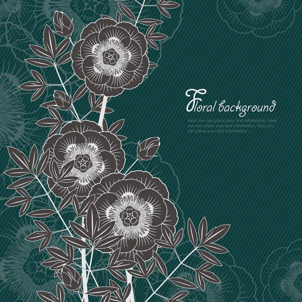 Floral Φόντο Φορέα Για Σχεδιασμό — Διανυσματικό Αρχείο