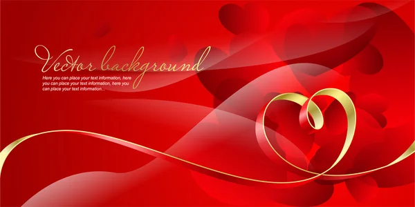Rode Abstracte Achtergrond Dag Van Valentijnskaart — Stockvector