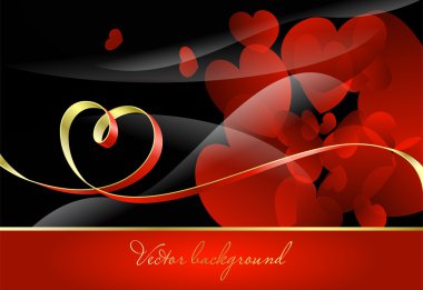 Abstract red background to the Valentine's day clipart