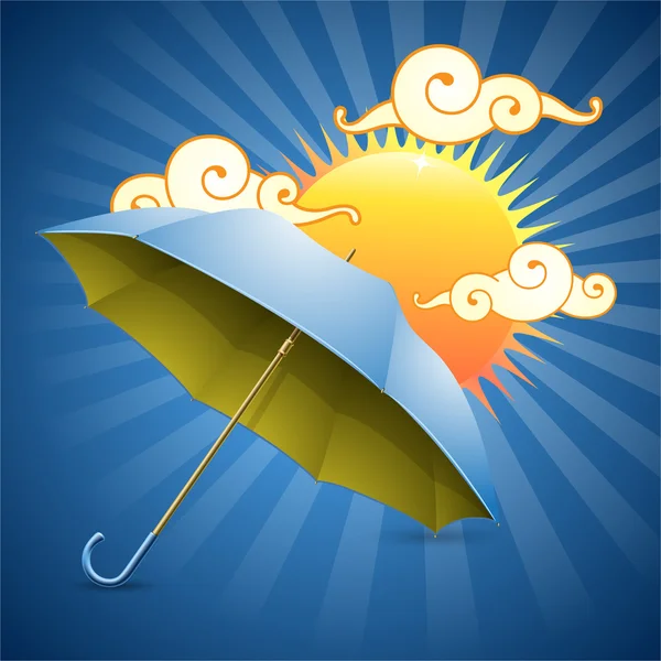 Umbrella Sun Design — Stock Vector