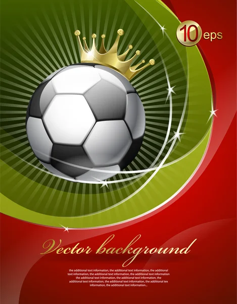 Football avec une couronne d'or . — Image vectorielle