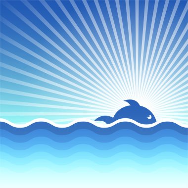 Vector background on a sea theme. clipart