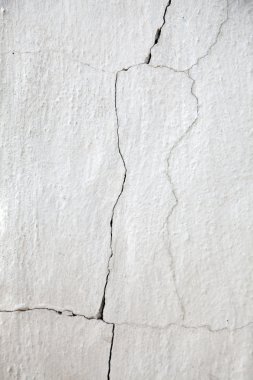 Old cracked white wall for background. clipart