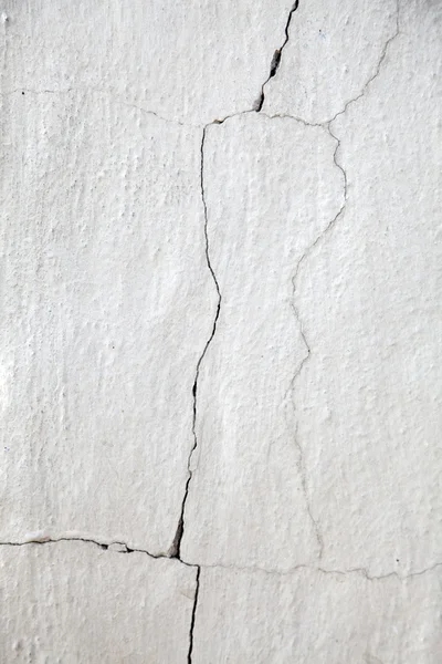 Old cracked white wall for background. — Stock Photo, Image