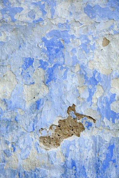 Old Cracked and shabby blue wall for background. — Stock Photo, Image