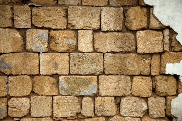 Vista close-up na parede de tijolo velho . — Fotografia de Stock