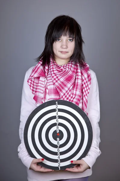Meisje met darts. — Stockfoto