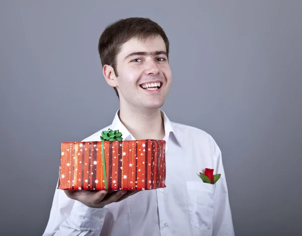 stock image Men with gift