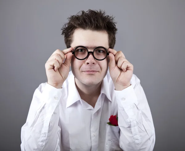 Engraçado Homens Óculos — Fotografia de Stock