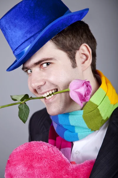 Mysterious Men Toy Rose — Stock Photo, Image