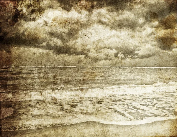 바다 폭풍입니다. 오래 된 복고 스타일 사진. — 스톡 사진