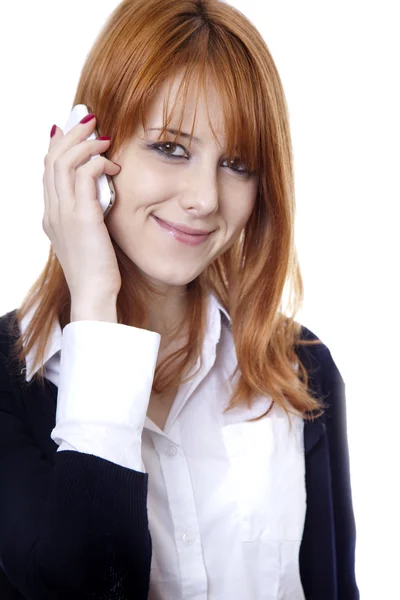 Zakelijke vrouwen bellen via de telefoon. — Stockfoto