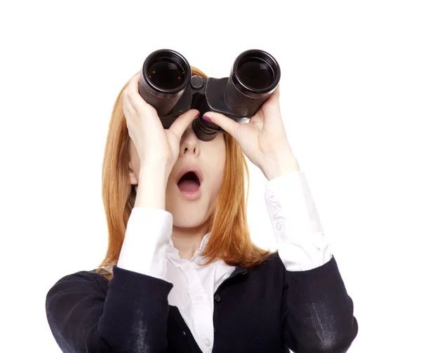 Donne d'affari in cerca di binocolo — Foto Stock