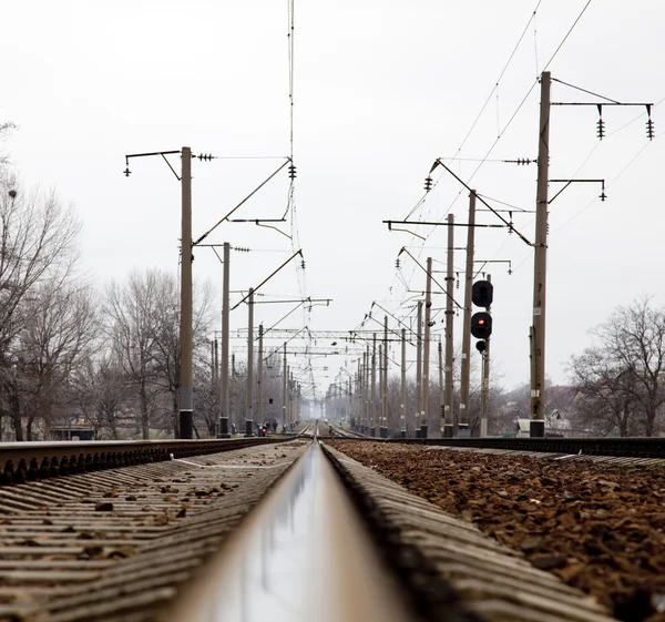 Velhos caminhos de ferro em Ucrânia . — Fotografia de Stock