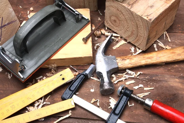 Инструменты плотника — стоковое фото