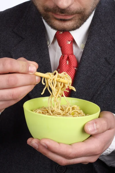 Bowl of soup noodles — Stock Photo, Image