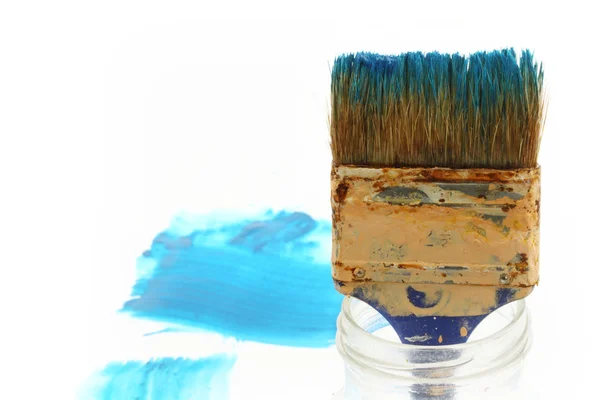 Paintbrush in jar — Stock Photo, Image