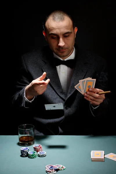 Pemutar Poker — Stok Foto