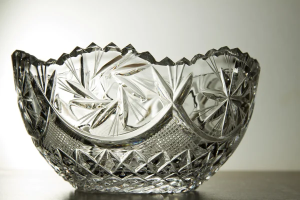 Crystal glass bowl — Stock Photo, Image