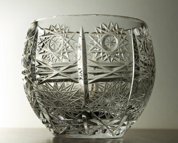 Crystal glass bowl — Stock Photo, Image