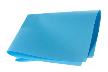 Mavi katlanmış kağıt