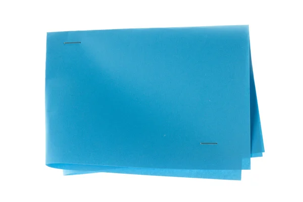 Mavi katlanmış kağıt — Stok fotoğraf
