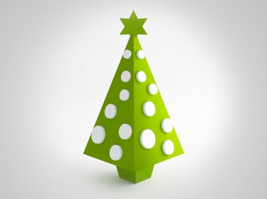 Christmas green tree clipart