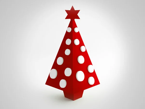 Boże Narodzenie czerwony drzewo — Zdjęcie stockowe