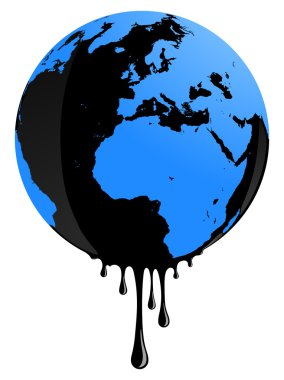 Earth oil pollution clipart