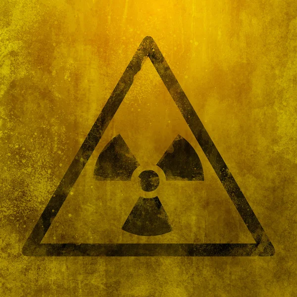 Nükleer tehlikeli işareti — Stok fotoğraf