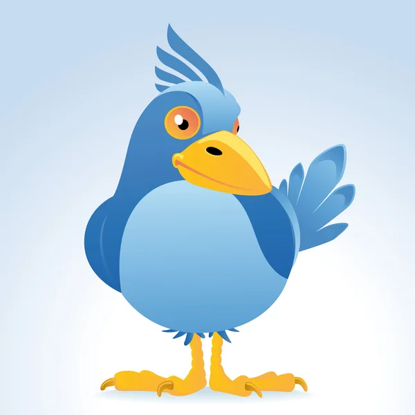 Oiseau vecteur bleu — Image vectorielle