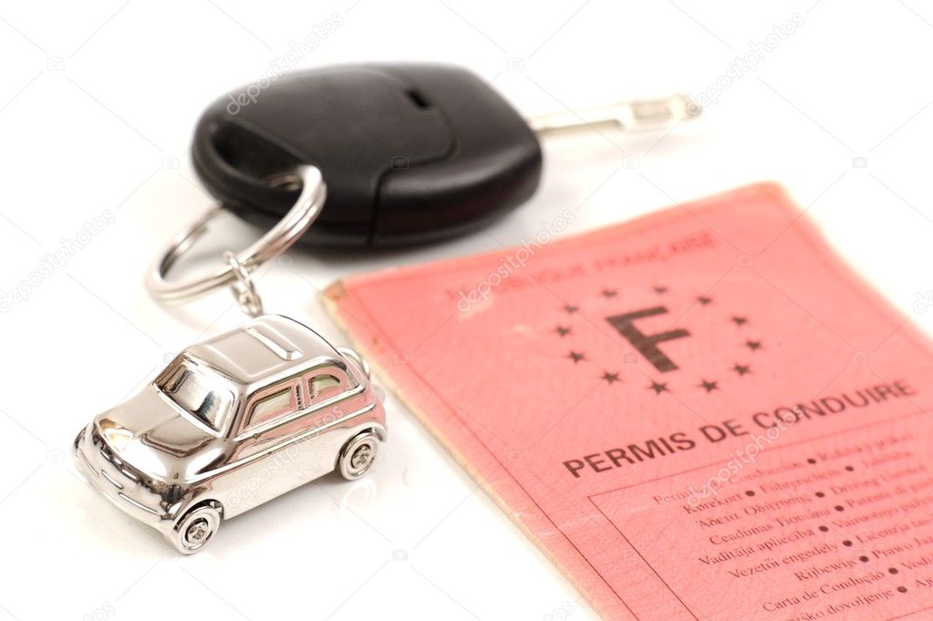 Pink Classic Car Key Ring